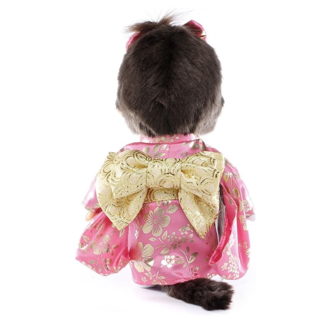 [PRE-ORDER] Monchhichi ตุ๊กตาม่อนชิชิจัง ชุดกิโมโน สีชมพู Size S H20 x W15 x D6 cm นำเข้าจากญี่ปุ่น モンチッチ 振袖モンチッチ 女の子 ぬいぐるみ 256334