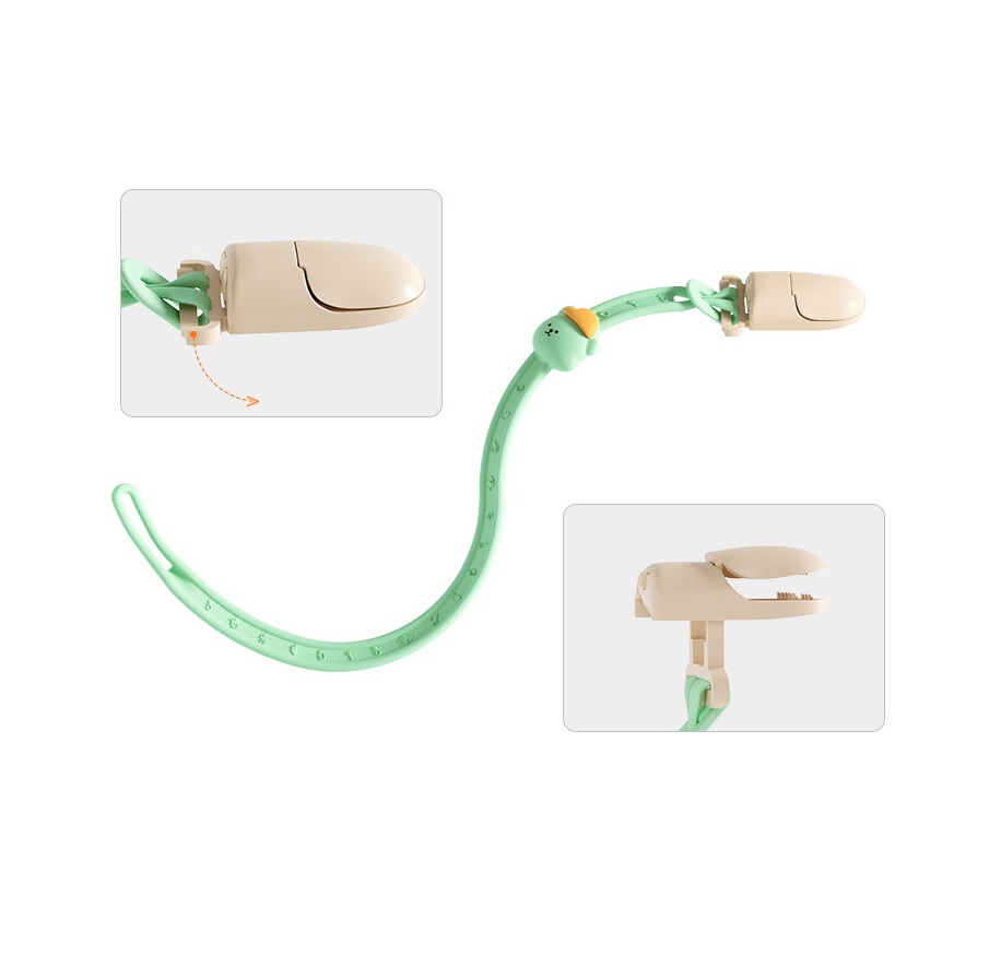 สายคล้องลายหมี ยาว 11 นิ้ว สีมินิมอล สายซิลิโคน