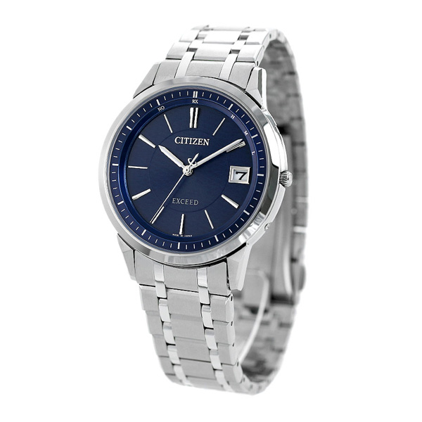 Citizen AS7150-51L นาฬิกาผู้ชาย Exceed Radio Controlled Titanium Solar Men's Watch