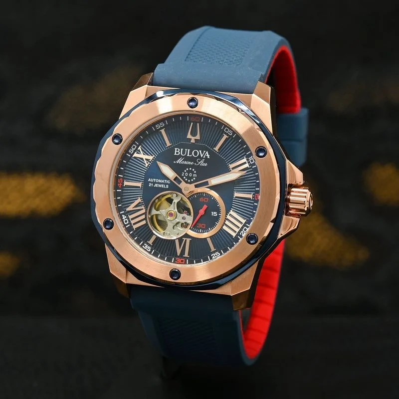Bulova 98A227 นาฬิาผู้ชาย Marine Star Automatic Men's Watch