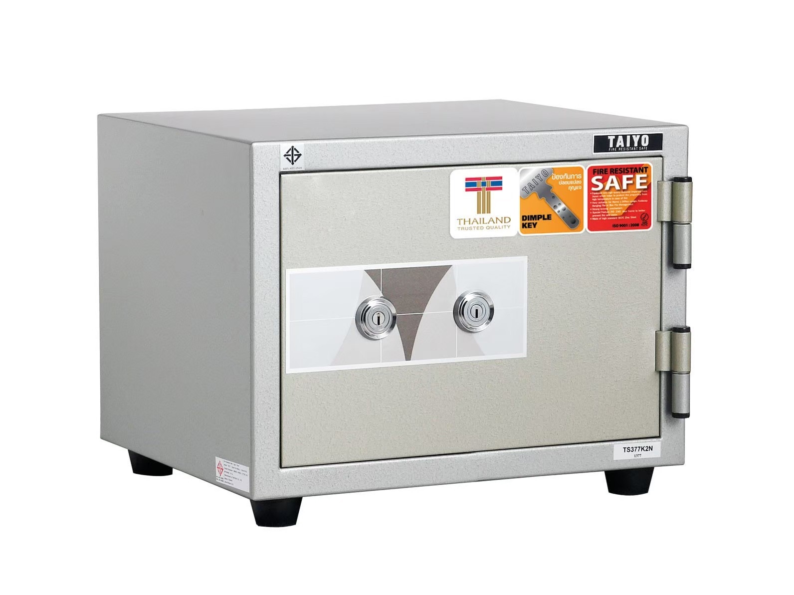 ตู้เซฟนิรภัย THAIYO TS 377K2N 51 กก. 2กุญแจ ไม่มีรหัส