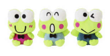 กบเขียวเคโระ (Keroppi) ชุด 3 ตัว