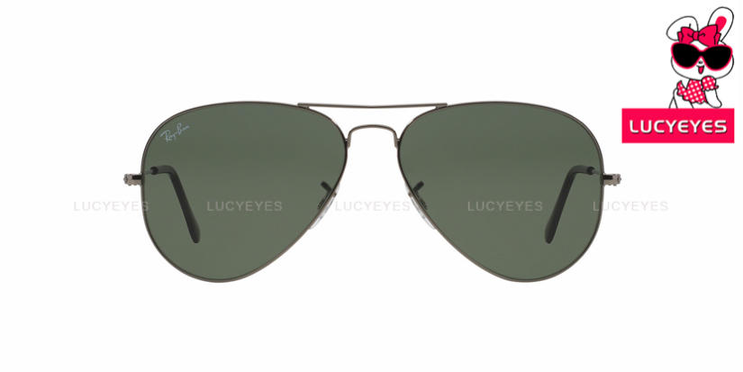 RAYBAN RB3025 W0879 ORIGINAL AVIATOR Size58 กรอบGUNMETAL เลนส์ G-15(เขียวดำ) 2