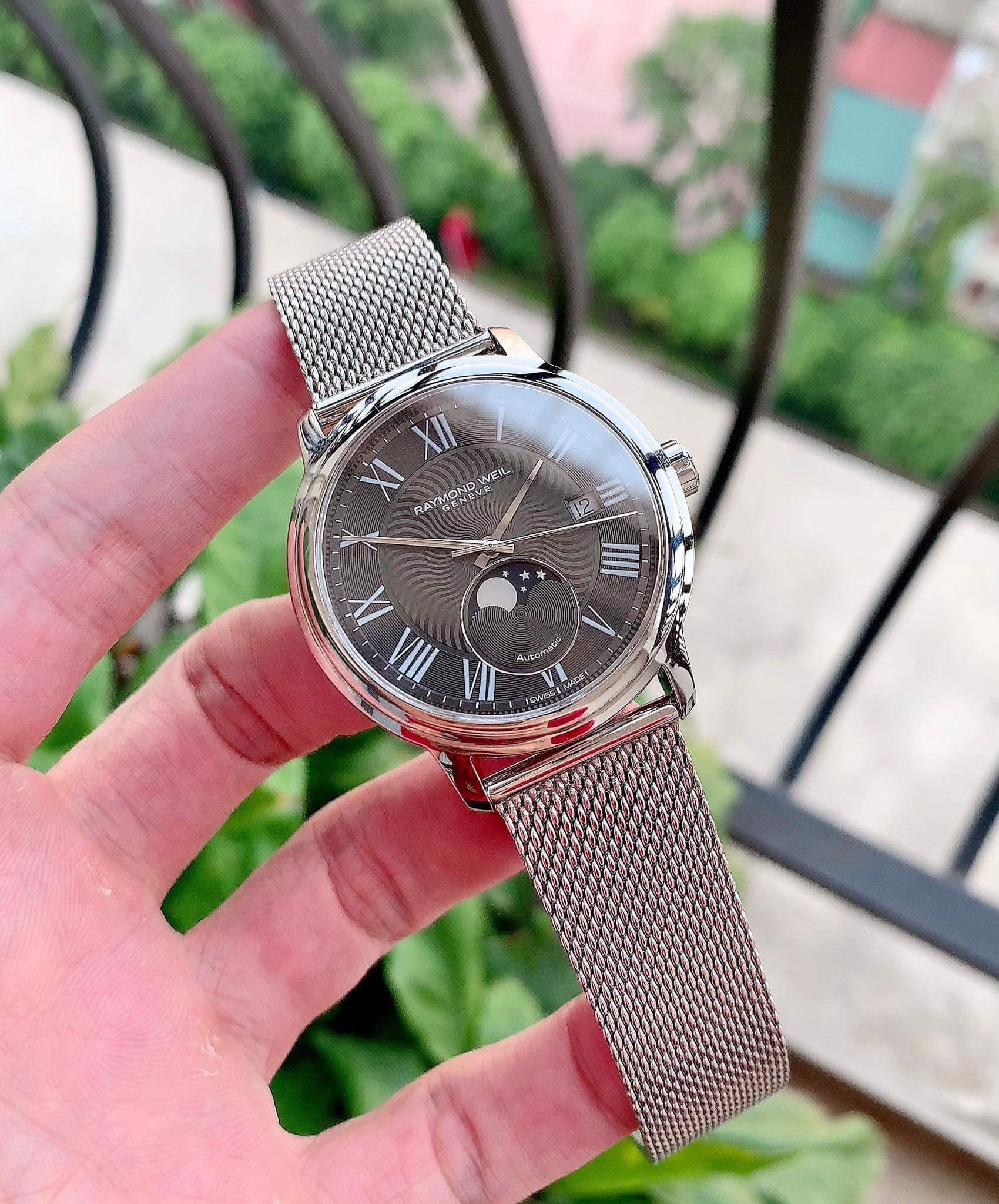 Raymond Weil 2239M-ST-00609 นาฬิกาผู้ชาย Maestro Moon Phase Automatic Men's Watch