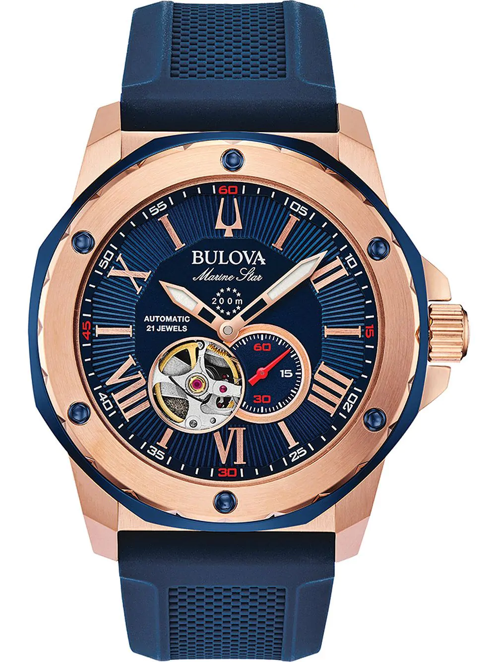Bulova 98A227 นาฬิาผู้ชาย Marine Star Automatic Men's Watch