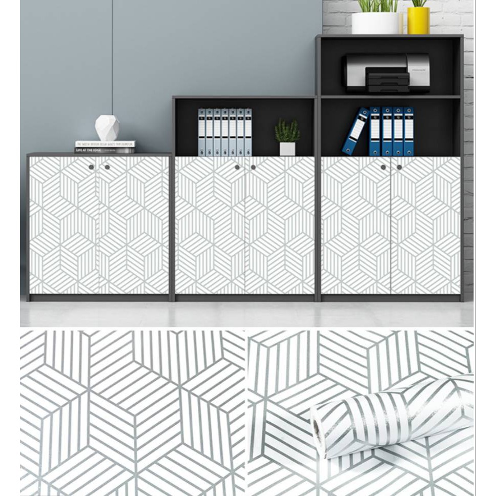 รุ่นพิเศษ!!! วอลเปเปอร์ติดผนัง มีกาวในตัว ติดได้ด้วยตัวเอง กว้าง 45 ซม. ยาว 9.5-10 เมตร