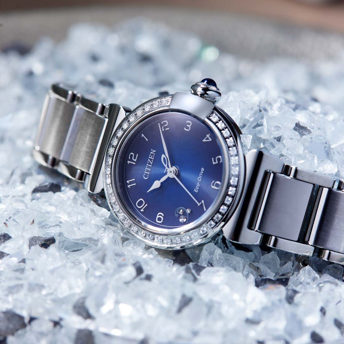 Citizen EM1120-87L นาฬิกาผู้หญิง Citizen L Mae Diamond: 40 Pcs Women's Watch