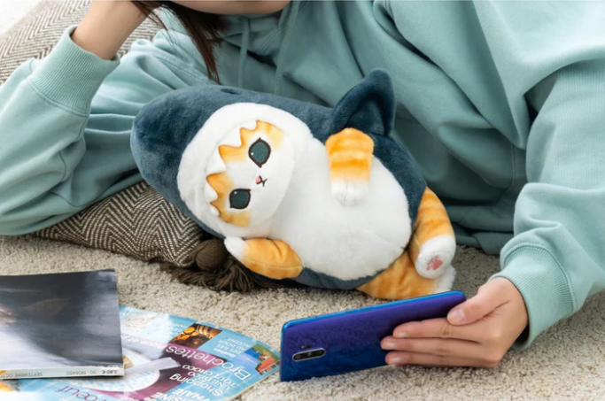 [PRE-ORDER] ตุ๊กตา แมวโมฟุ Mofusand ชุดหัวฉลาม ท่านอน นำเข้าจากญี่ปุ่น โมฟุซาน mofu mofusand サメにゃん寝転びぬいぐるみ(涅槃ポーズ)