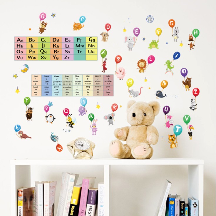 สติ๊กเกอร์ตกแต่งผนัง ขนาด 60x90 ซม. เนื้อ PVC มีกาวในตัว ไม่ทำลายผนัง เซต 2/3