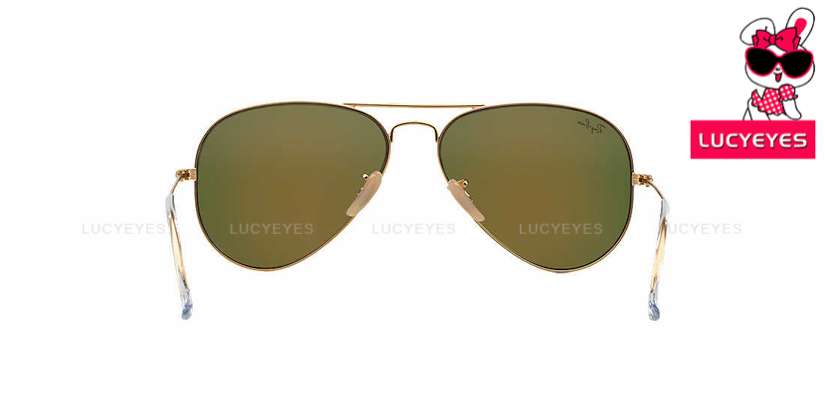 RAYBAN RB3025 112/69 AVIATOR Size 55,58,62 กรอบทองด้าน เลนส์ปรอทส้ม 4