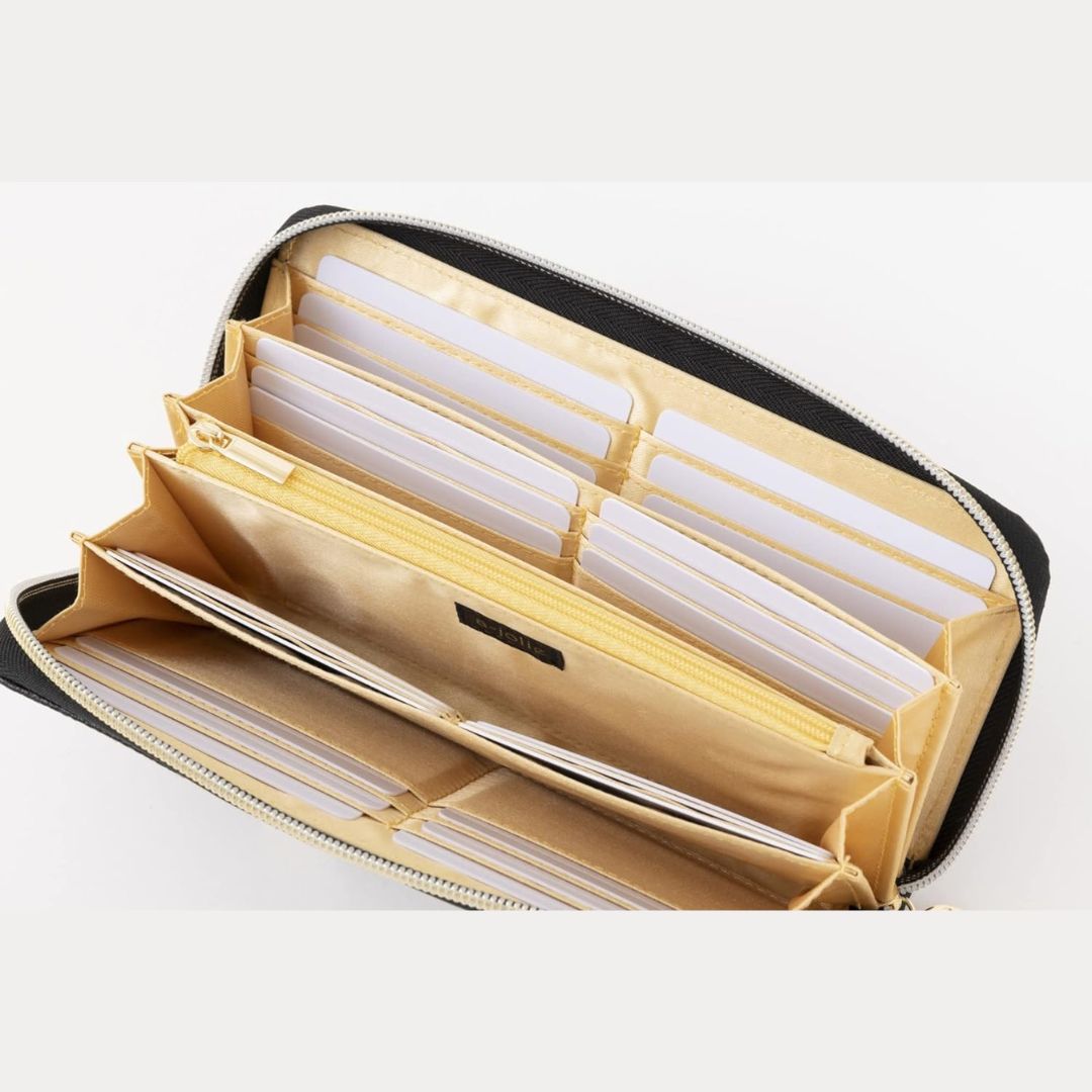 [PRE-ORDER] กระเป๋า a-jolie HAPPY Wallet กระเป๋านำโชค กระเป๋าสตางค์แบบยาว สีดำ ajolie ของแท้ นำเข้าจากญี่ปุ่น