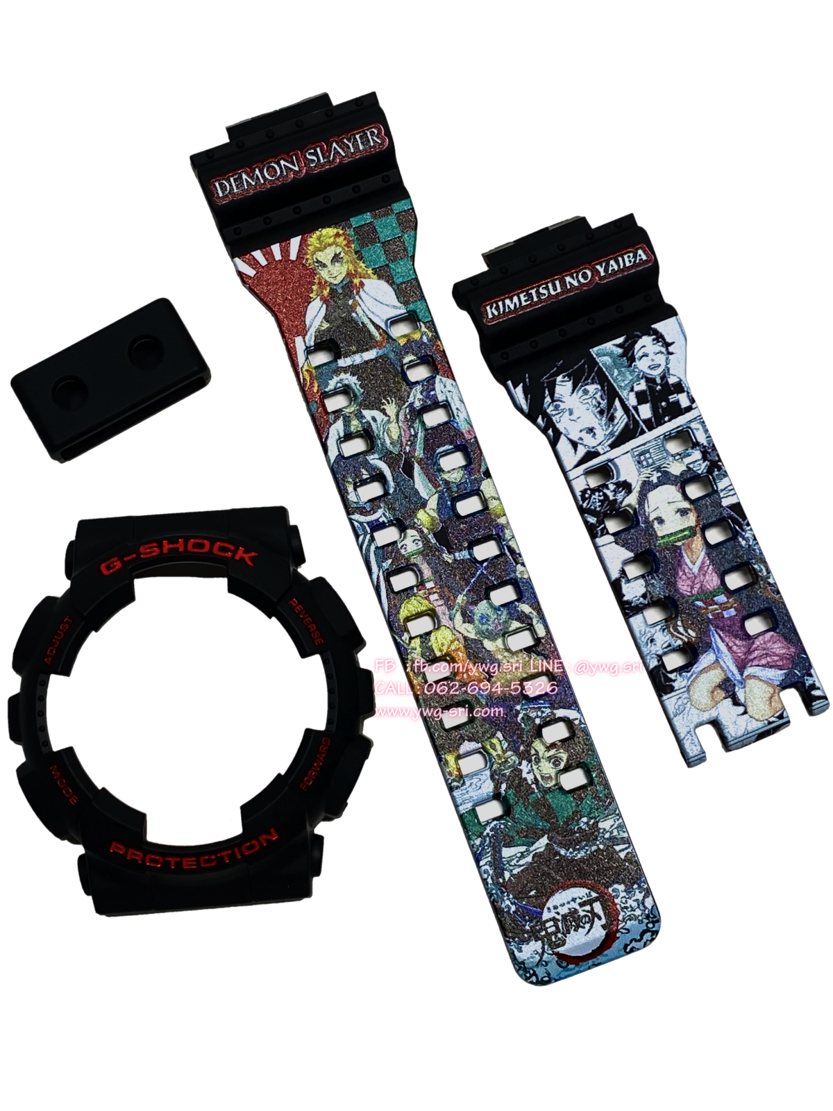 กรอบสาย G-SHOCK แท้✅ สีดำ สกรีนลาย ดาบพิฆาตอสูร ใส่ได้กับรุ่น GA-100 ,GA-110 ,GA-120 ,GA-140 ,GAX-100 ,GD-100 ,GD-120