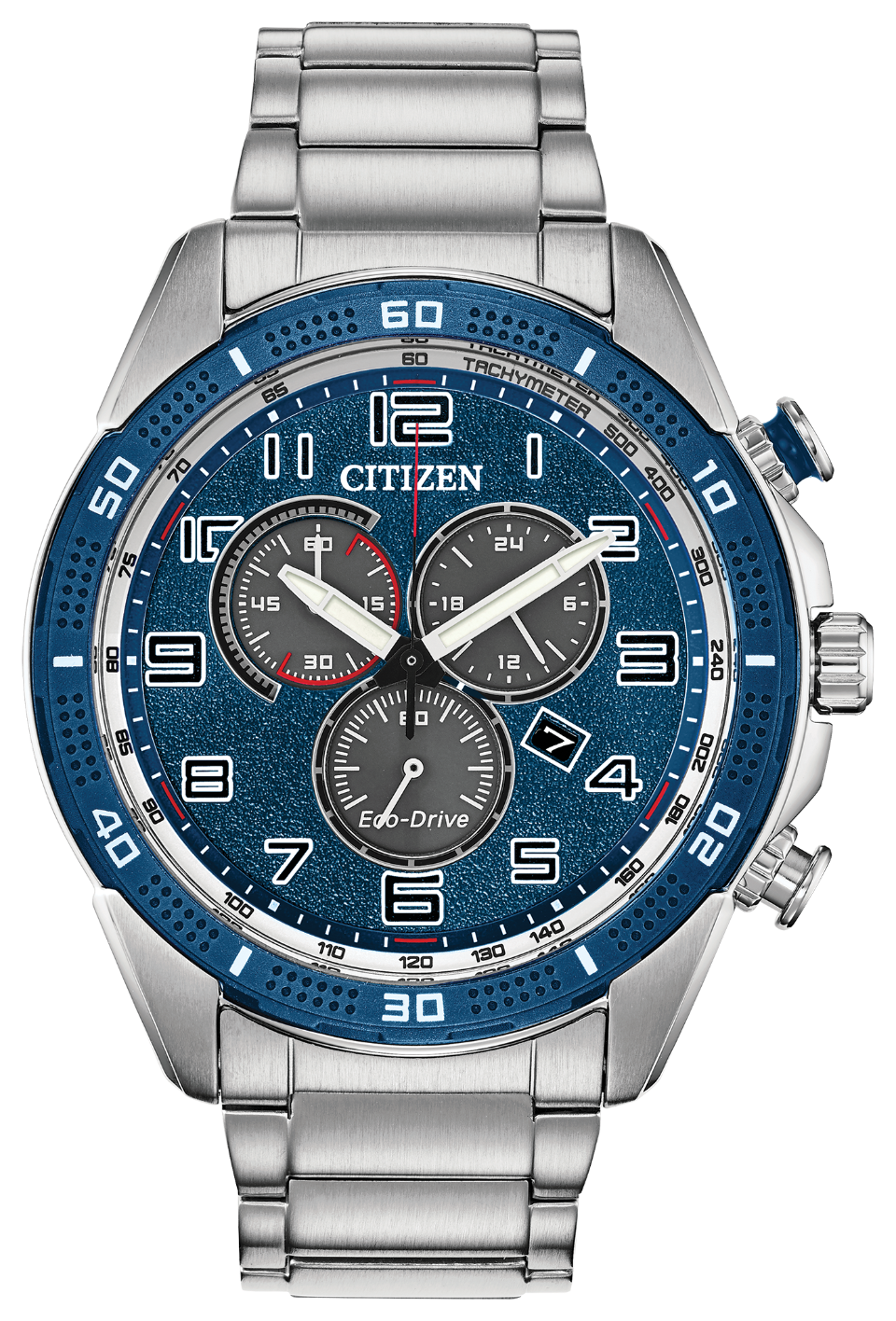 Citizen AT2440-51L นาฬิกาผู้ชาย Eco-Drive Citizen AR Chronograph Tachymeter Men's Watch
