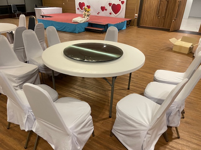 Trp.ทีอาร์พี square Table Plastic 45X180 cm. โต๊ะสี่เหลี่ยมผืนผ้าโต๊ะประชุมโต๊ะพับขาหน้าพลาสติก ขาเหล็กสีอบ่โต๊ะสัมมนาโต๊ะโรงแรมโต๊ะร้านอาหาร Trp. Tablechairthai