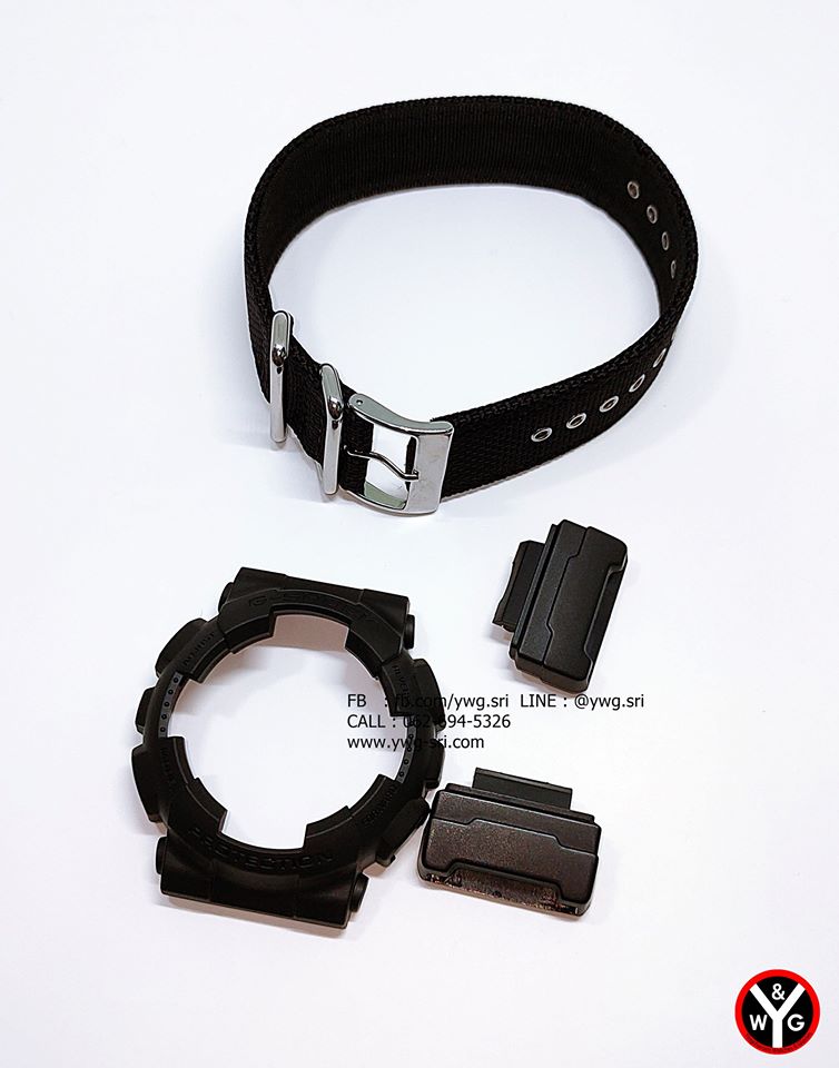 กรอบสาย G-SHOCK แท้✅ สายผ้าสีดำ ใส่ได้รับรุ่น GA-100 ,GA-110 ,GA-120 ,GAX-100,GD-100 ,GD-120