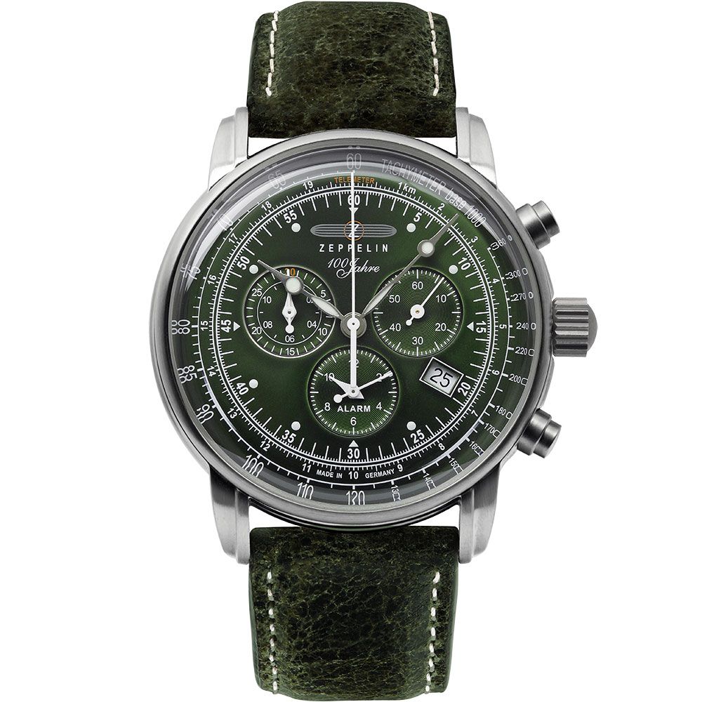 Zeppelin 8680-4 นาฬิกาผู้ชาย Series 100 Years Chronograph Quartz Men's Watch Made In Germany