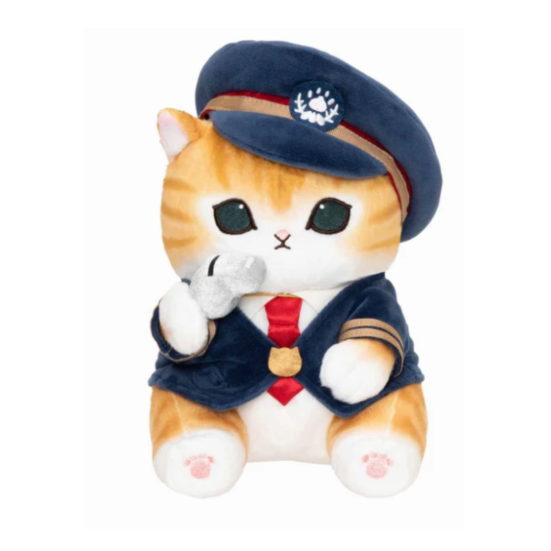 [PRE-ORDER] ตุ๊กตา แมวโมฟุ นายสถานีแมวเหมียว Mofusand Station Master Cat ขนาด S 23 x 14 x 20 cm นำเข้าจากญี่ปุ่น โมฟุซาน mofu mofusand 駅長にゃんぬいぐるみS