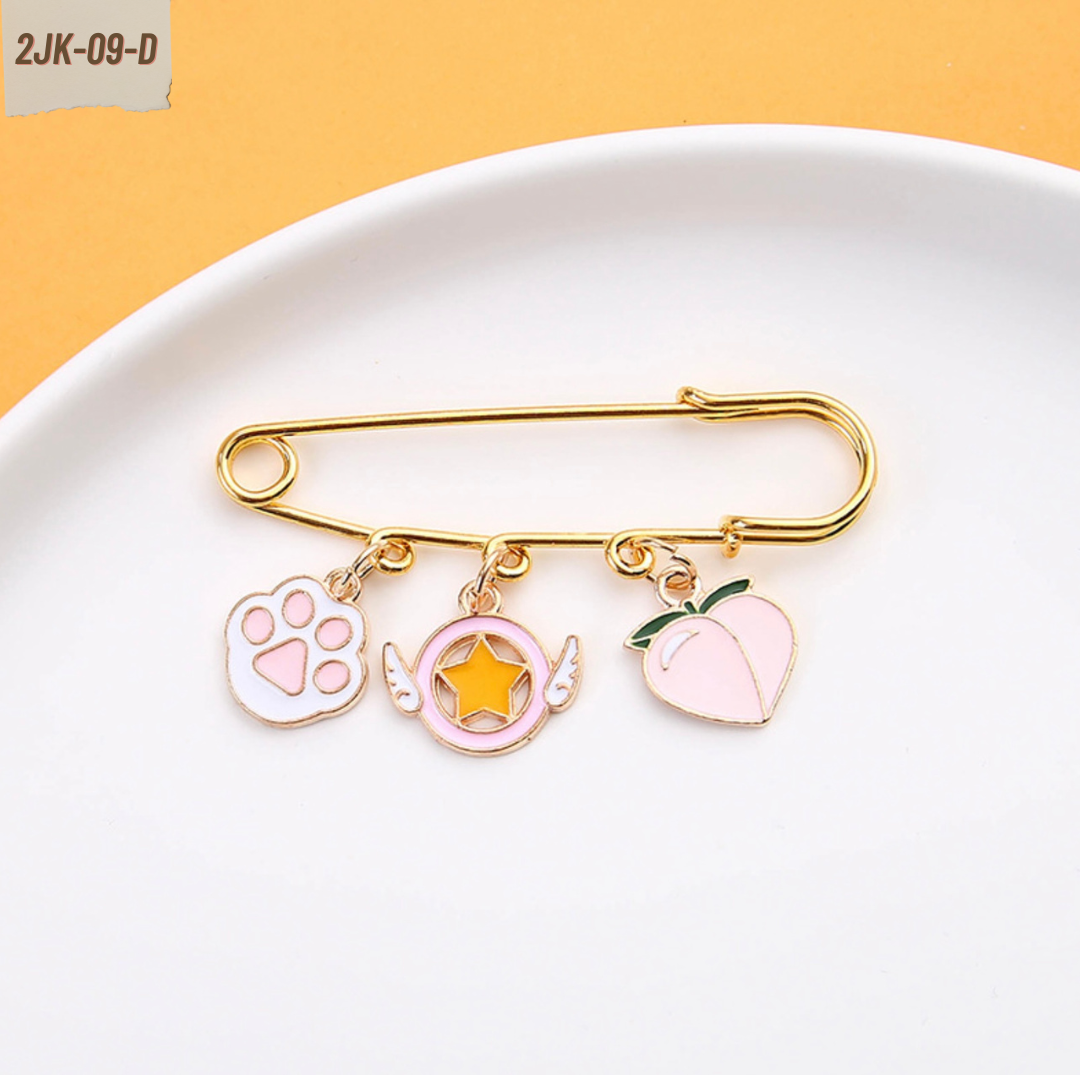 เข็มกลัดติดชุด ติดเพื่อความสวย หรือติดเพื่อความเชื่อสวยลงตัว เซตแฟนตาซี ผลไม้เกาหลี