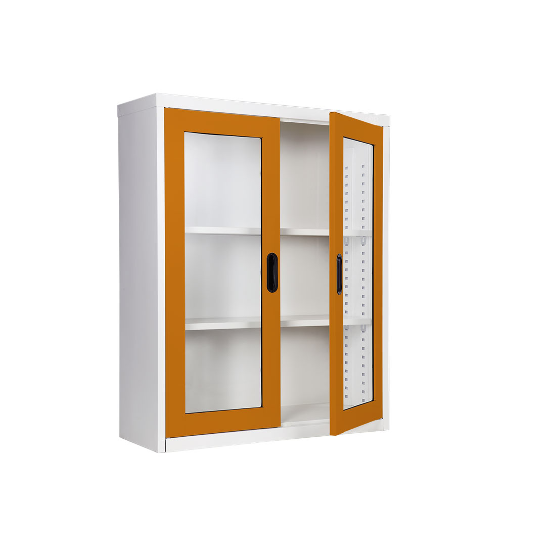 ตู้หนังสือสองบานเปิดกระจกเตี้ยKIOSK