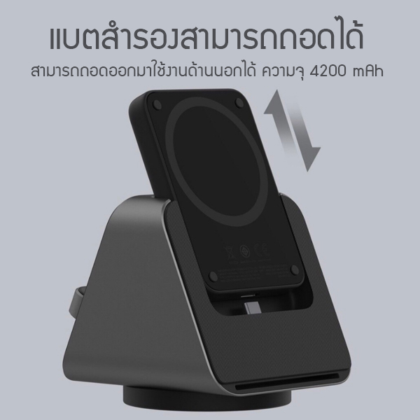 แท่นชาร์จไร้สาย 3in1 Orsen W6 + EW50s(แบตสำรอง) แท่นชาร์จ Wireless Charging รองรับมือถือ หูฟัง สมาร์ทวอทช์