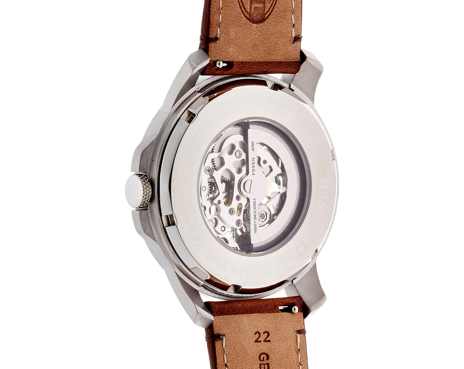 Fossil ME3099 นาฬิกาผู้ชาย Fossil รุ่น ME3099, Grant Automatic Skeleton Men's Watch