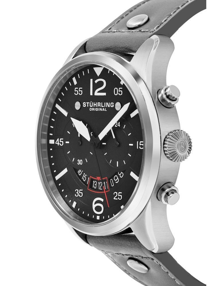 Stuhrling Original 473.03 นาฬิกาผู้ชาย Stuhrling Original รุ่น 473.03, Aviator Chronograph Quartz Men's Watch