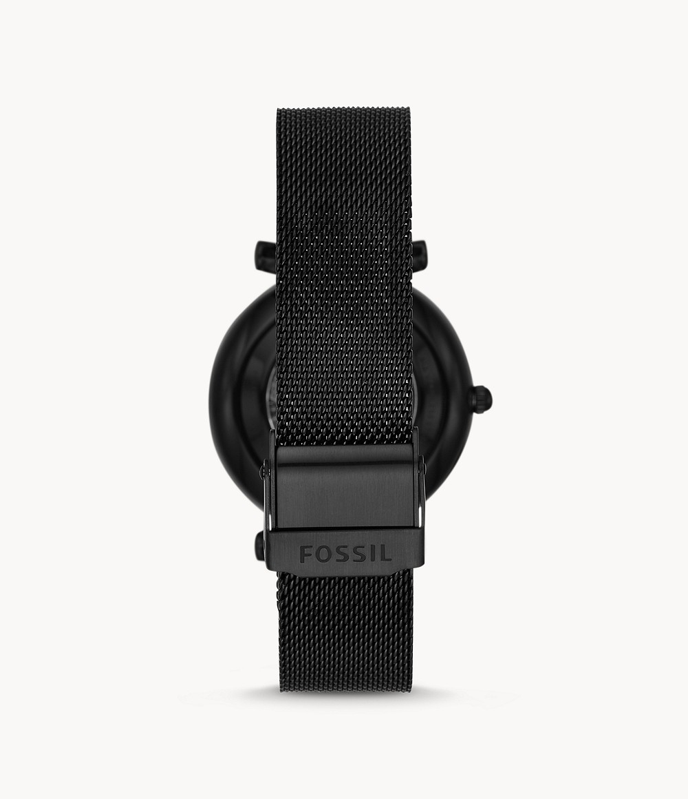 Fossil ME3177 นาฬิกาผู้หญิง Carlie Automatic Black Women's Watch