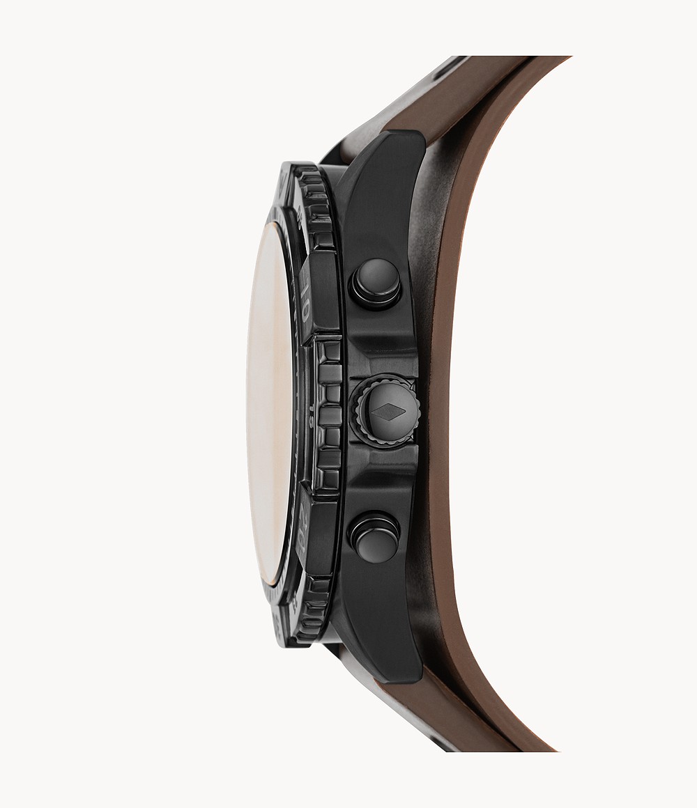 Fossil FS5626 นาฬิกาผู้ชาย Garrett Chronograph Brown Leather Quartz Men's Watch