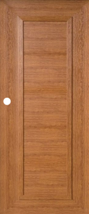 ประตูPS 80x180cm. #DB8018-20/แบบเจาะ สีไม้สักทอง Yes Moulding (เฉพาะบาน)