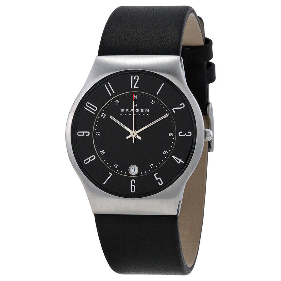 Skagen 233XXLSLB นาฬิกาผู้ชาย Skagen รุ่น 233XXLSLB, Grenen Classic Black Dial Men's Watch