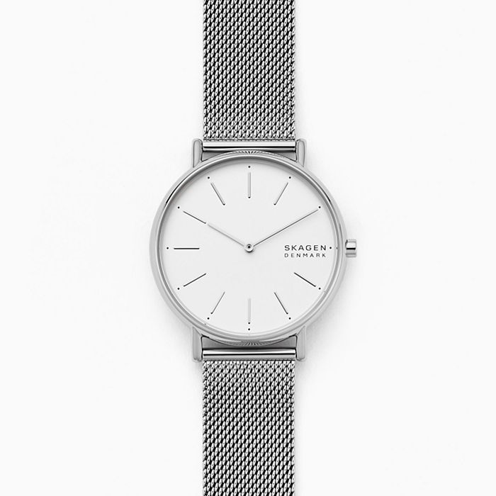 Skagen SKW2785 นาฬิกาผู้หญิง Signatur Silver-Tone Steel-Mesh Quartz Women's Watch