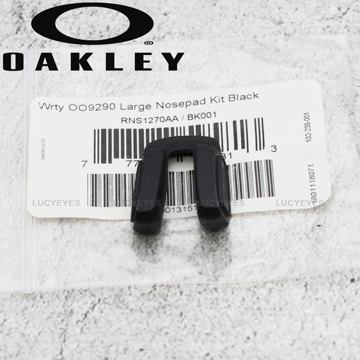 แป้นจมูกแว่น OAKLEY OO9270, OO9290, JAWBREAKER สีดำ