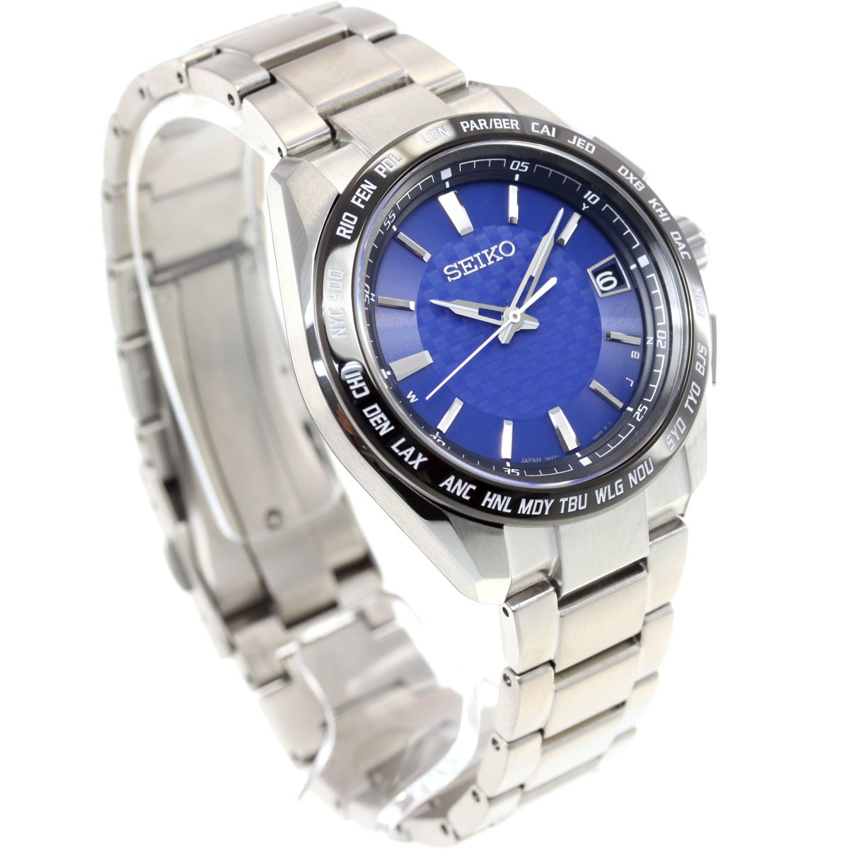 Seiko SAGZ089 นาฬิกาผู้ชาย Seiko รุ่น SAGZ089, Brightz Radio sync Solar Titanium World Time Made in Japan Men's Watch