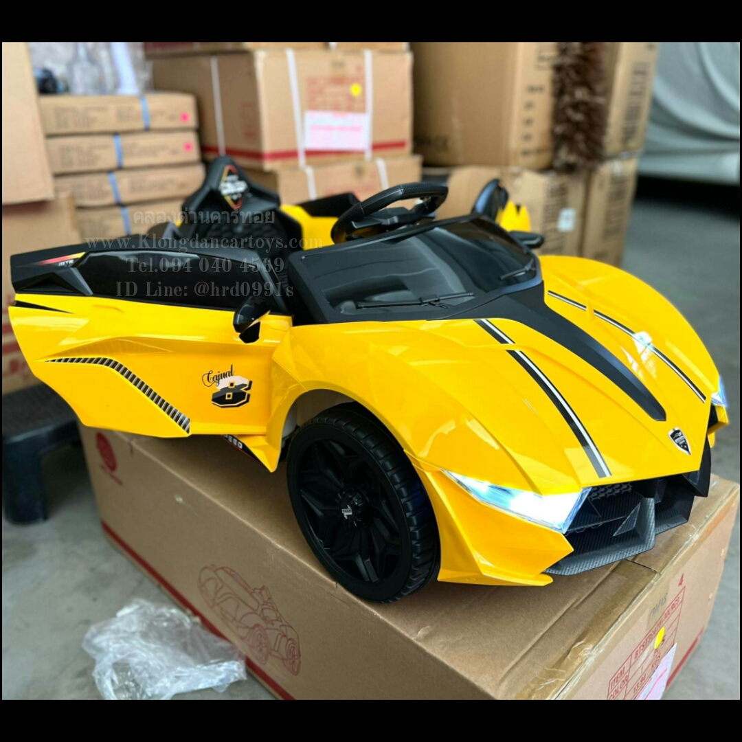 รถเด็กแบตเตอรี่แลมโบกินีสปอต💥รุ่นสีอบพิเศษ💥(บังคับบนมือถือได้,2มอเตอร์, 2แบต12V, ออกตัวสมูท, โยกสไลด์ได้, เล่นบลูทูธ USB AUXได้, มีรีโมทบูลทูธ, มีโช้ค, เปิดประตู)