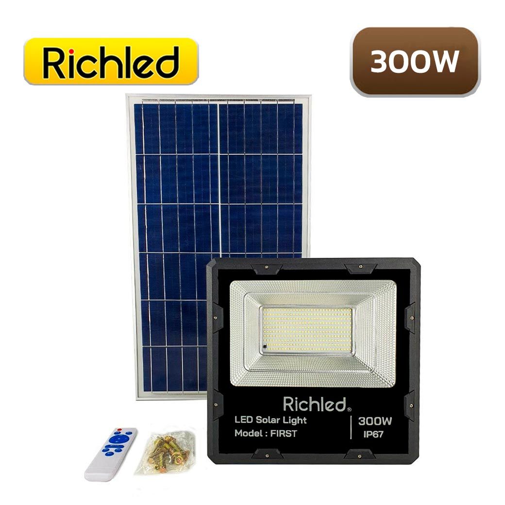 โคมฟลัดไลท์โซล่า 300w ENRICH FIRST