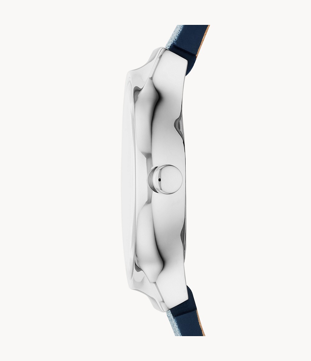 Skagen SKW3007 นาฬิกาผู้หญิง Skagen รุ่น SKW2837, Freja Lille Two-Hand Ocean Blue Eco Leather Quartz Women's Watch