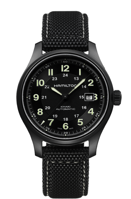Hamilton H70575733 นาฬิกาผู้ชาย Hamilton รุ่น H70575733, Khaki Aviation Titanium Men's Watch