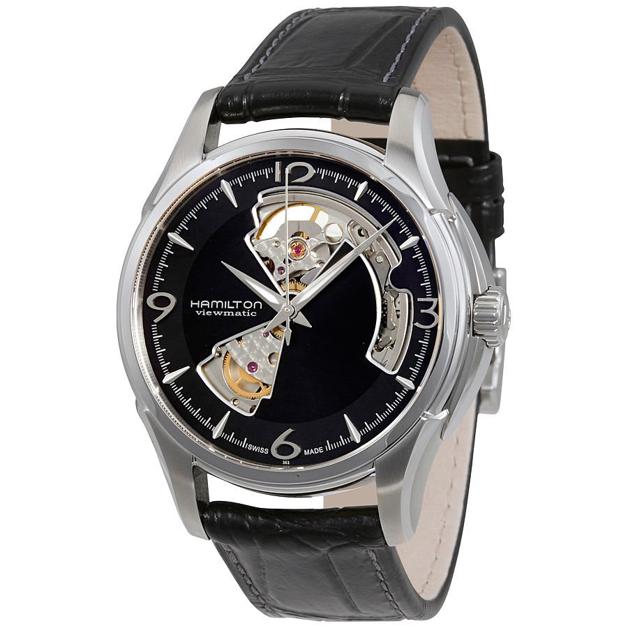 Hamilton H32565735 นาฬิกาผู้ชาย Hamilton รุ่น H32565735, Jazzmaster Automatic Open Heart Men's Watch