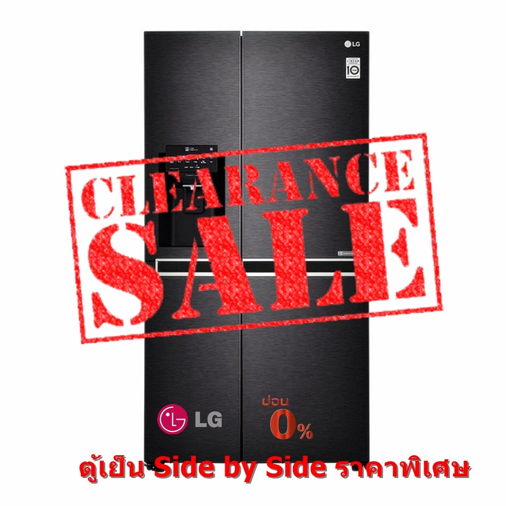 SIDE BY SIDE LG GC-L247CQAV.AMCPLMT 21.7 คิว สีดำ
