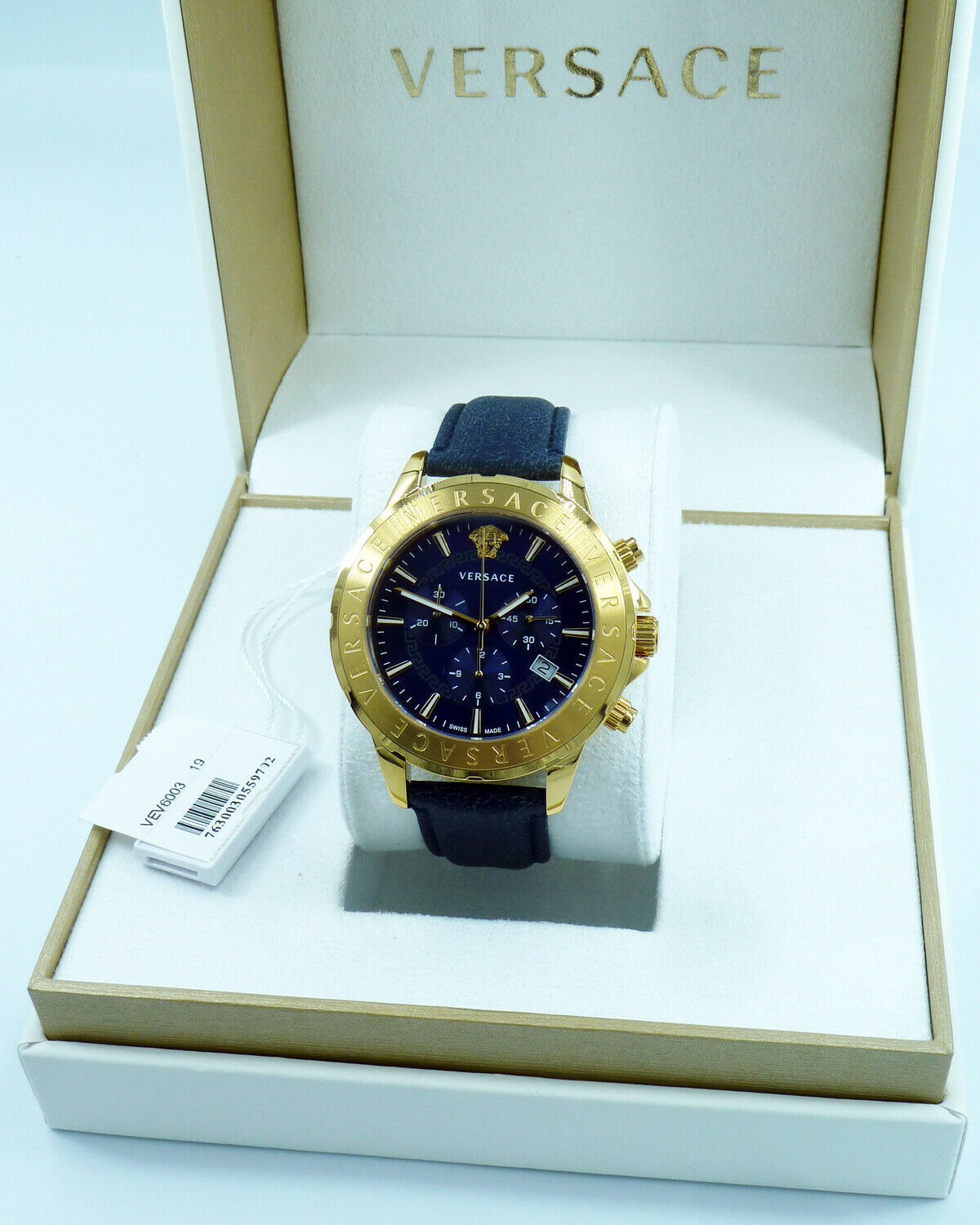 Versace VEV601423 นาฬิกาผู้ชาย Signature Chronograph Quartz Swiss Made Men's Watch