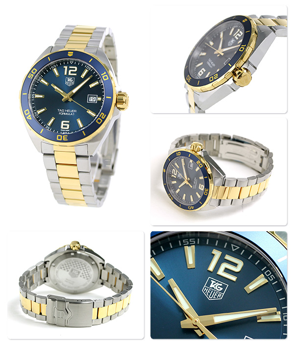 Tag Heuer WAZ1120.BB0879 นาฬิกาผู้ชาย Formula 1 Navy Blue Dial Two-tone Quartz 200M Men's Watch