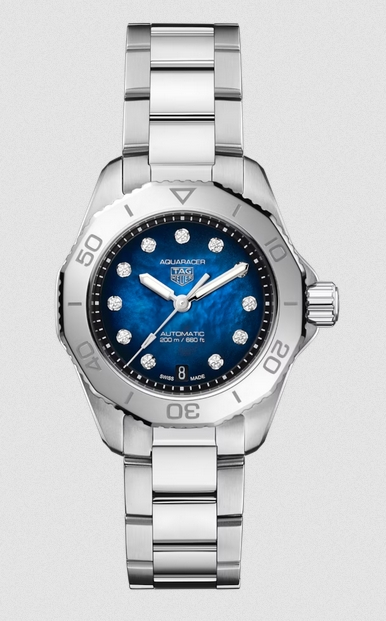 Tag Heuer WBP2411.BA0622 นาฬิกาผู้หญิง Aquaracer Automatic 30mm Diamonds Ladies Watch