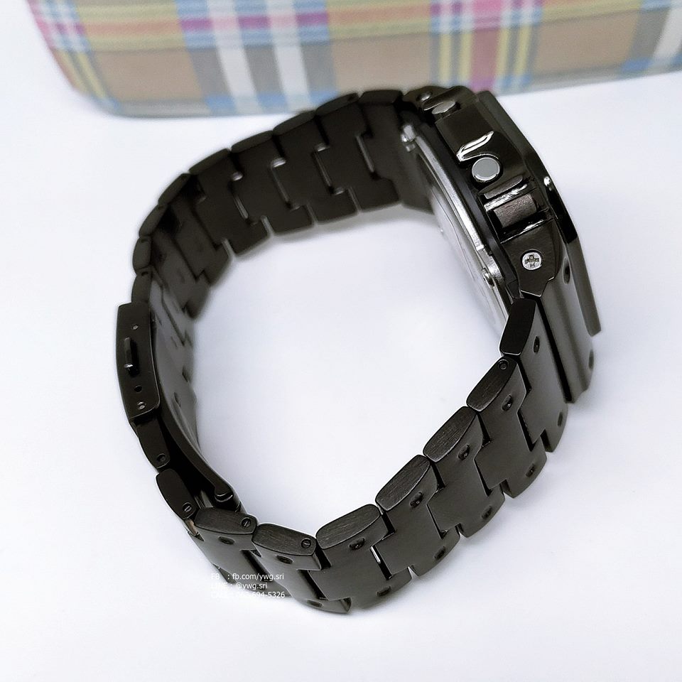 G-SHOCK CUSTOM รุ่น DW-5600 กรอบสายเหล็กดำหน้าเงิน