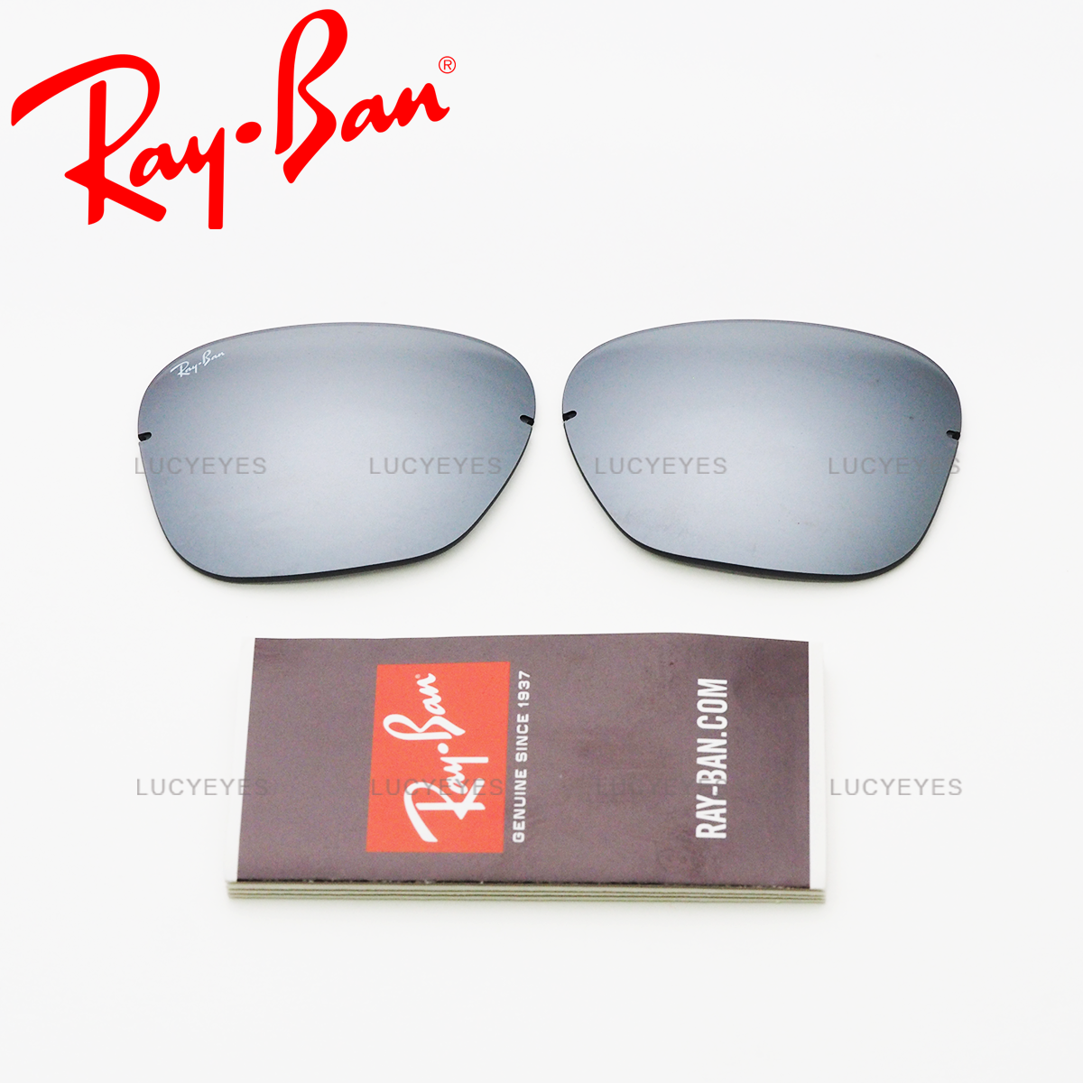 เลนส์ RAYBAN แท้ 100% RB3461 004/6G เลนส์สีปรอทเงิน
