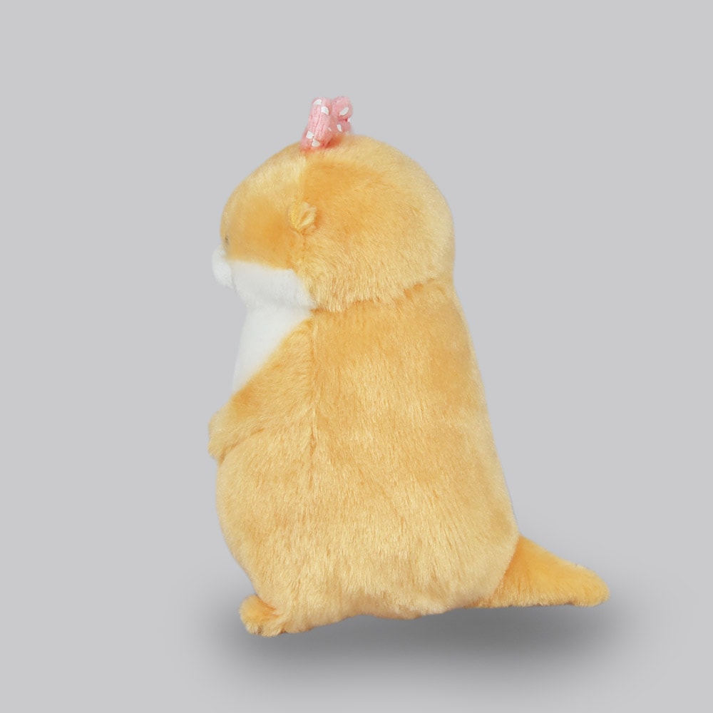 [PRE-ORDER] ตุ๊กตา น้องนาก โบว์สีชมพู นากทะเล Uso-yan Size 8 x 9 x 16 cm นำเข้าจากญี่ปุ่น カワウソうそやんSTウソチャン 704490