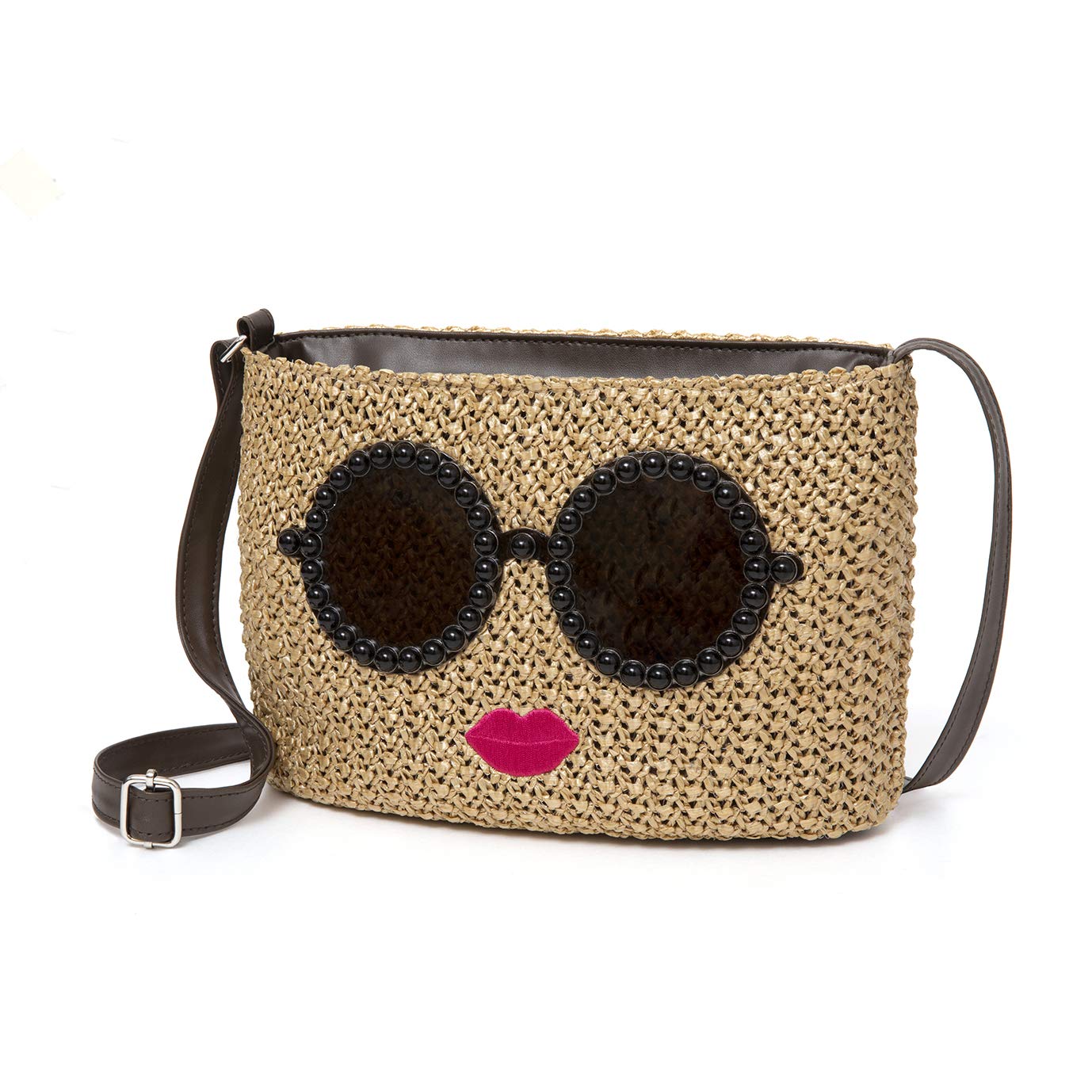 [PRE-ORDER] กระเป๋าสานสีน้ำตาล แบรนด์ a-jolie กระเป๋าสะพาย แว่นดำตาโต นำเข้าจากญี่ปุ่น ajolie BASKET SHOULDER BAG BOOK BROWN ver.