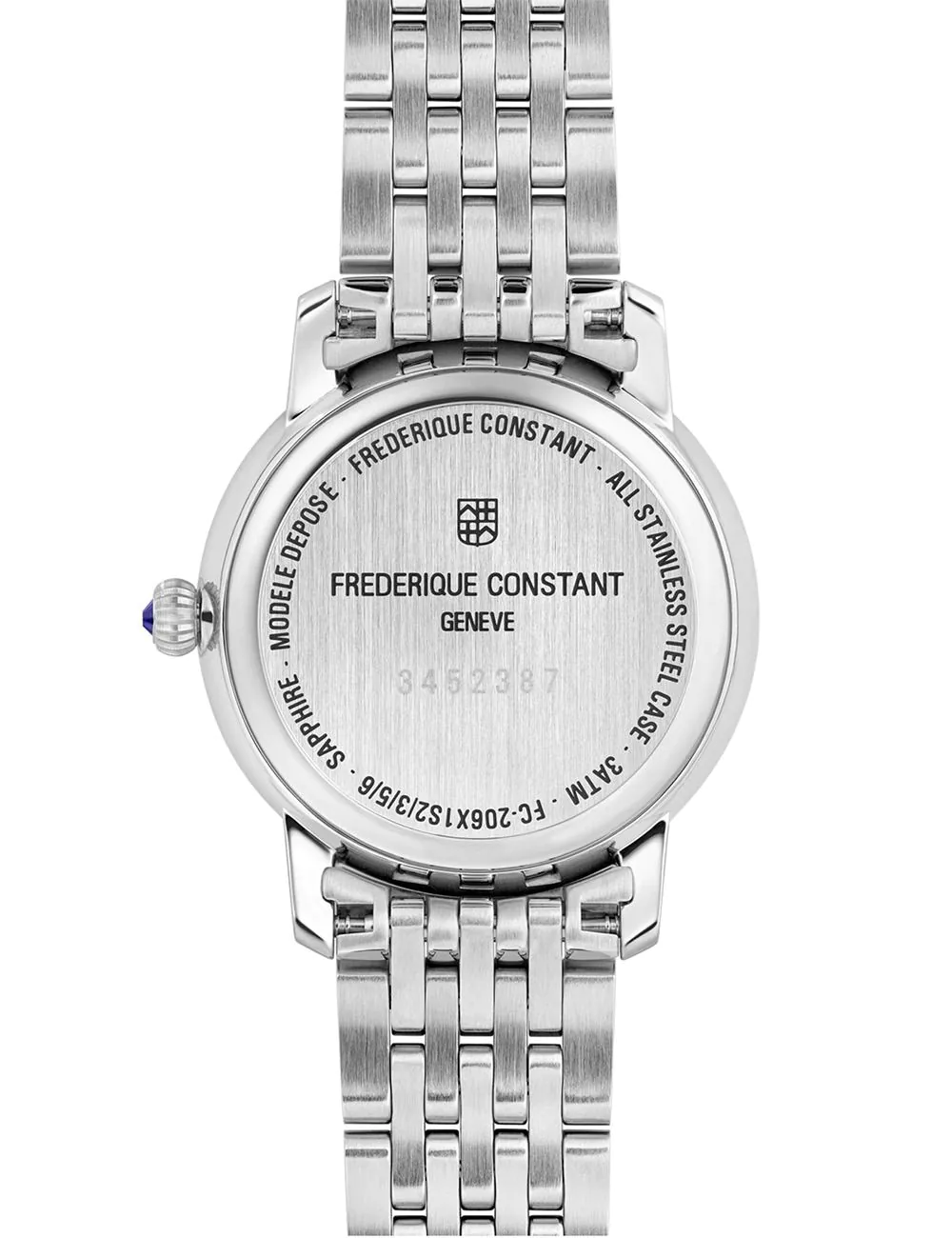 Frederique Constant FC-206SW1S6B นาฬิกาผู้หญิง Classics Moonphase Slimline Quartz Women's Watch