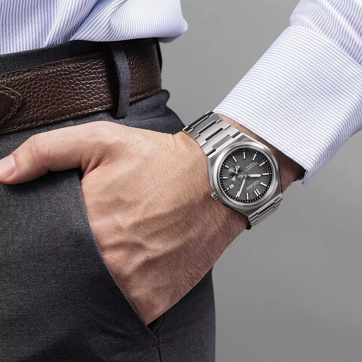 Citizen NJ0180-80H นาฬิกาผู้ชาย Zenshin Automatic Super Titanium Men's Watch