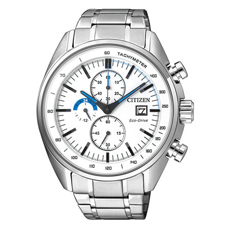 Citizen CA0590-58A นาฬิกาข้อมือผู้ชาย Eco-Drive Chronograph Business Silver Men's Watch