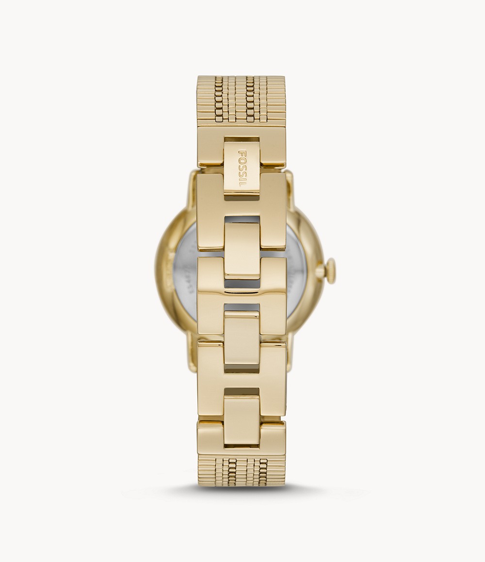 Fossil ES4675 นาฬิกาผู้หญิง Neely Three-Hand Gold-Tone Stainless Steel Women's Watch